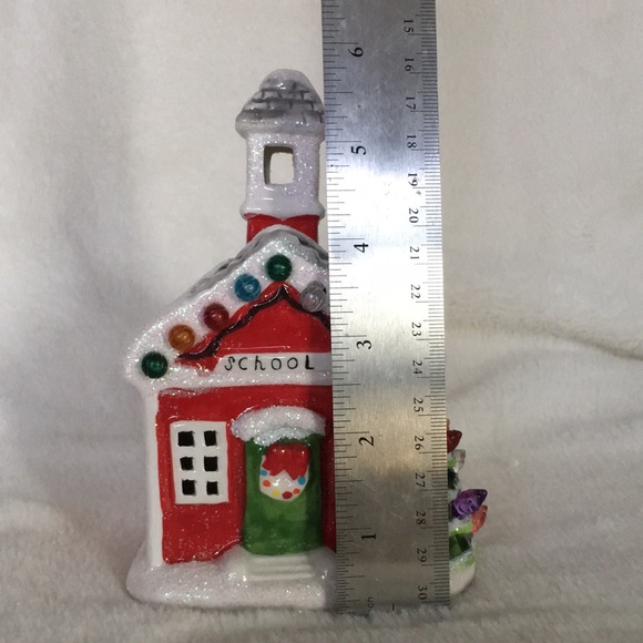 Little Red Schoolhouse LED Christmas is Forever Village Lights Up - Picture 13 of 16